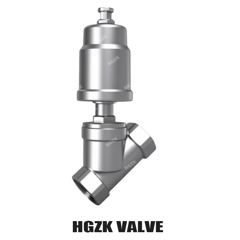 All Stainless Steal Pneumatic Thread Angle Seat Valve
