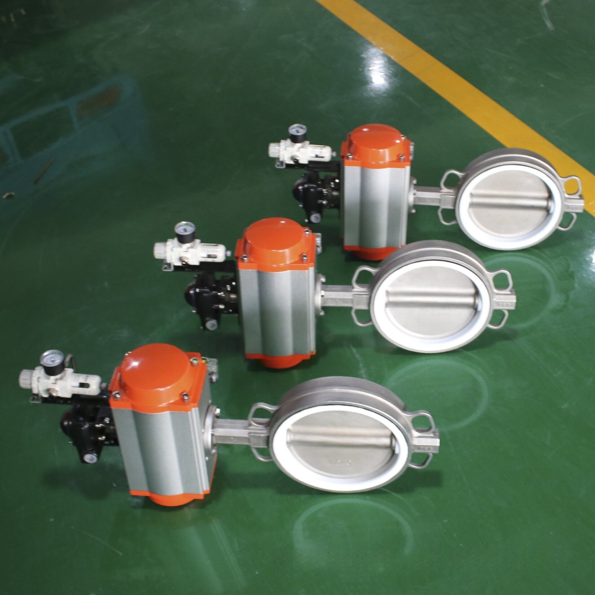 PDV-3PPF Pneumatic Wafer All Stainless Steel PTFE Butterfly Valve
