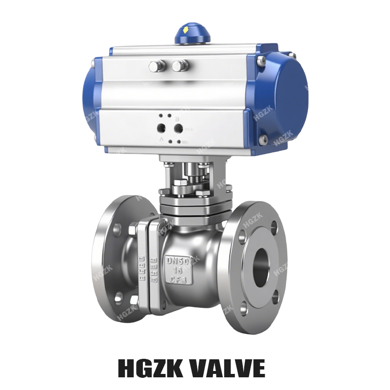 PQV-2PPF Pneumatic Stainless Steel Flange Ball Valve