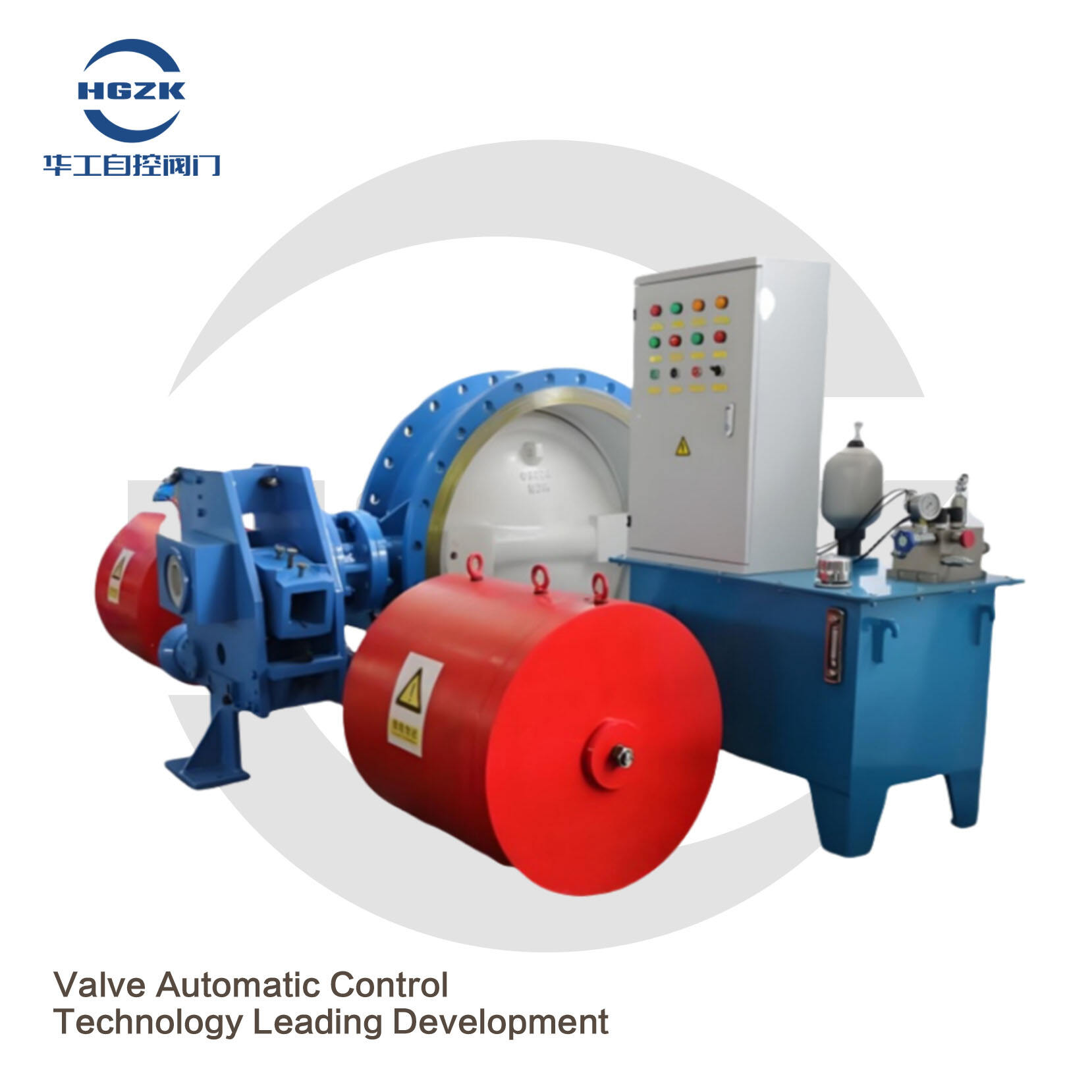 Three eccentric hard sealed flange butterfly valve for hydraulic control of water turbine inlet