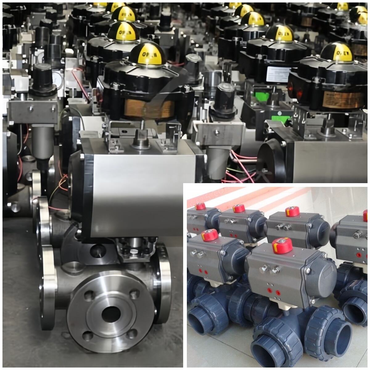 P3QV-8UUX Pneumatic Three-way Plastic Internal Thread Ball Valve