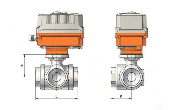 3-Way Threaded Ball Valve
