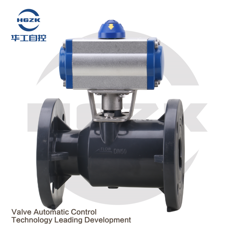 PQV FRPP Pneumatic Flange Ball Valve