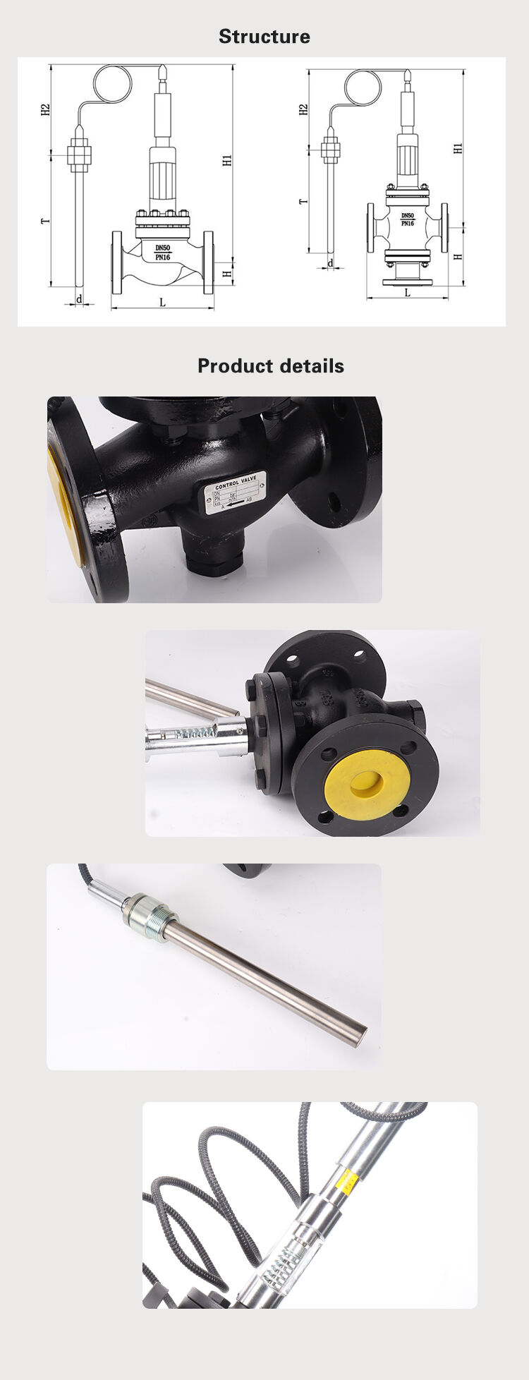 Self-operated Temperature Control Valve Regulating Valve Automatic Water Temperature Flow Constant Temperature Control Valve