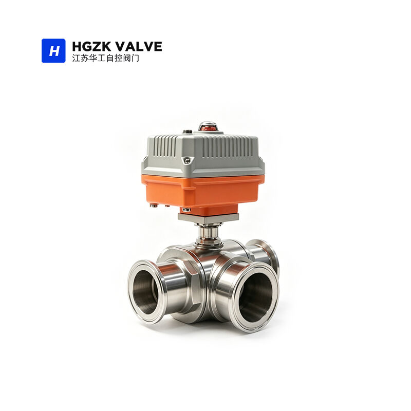 3-Way Clamp-End Ball Valve