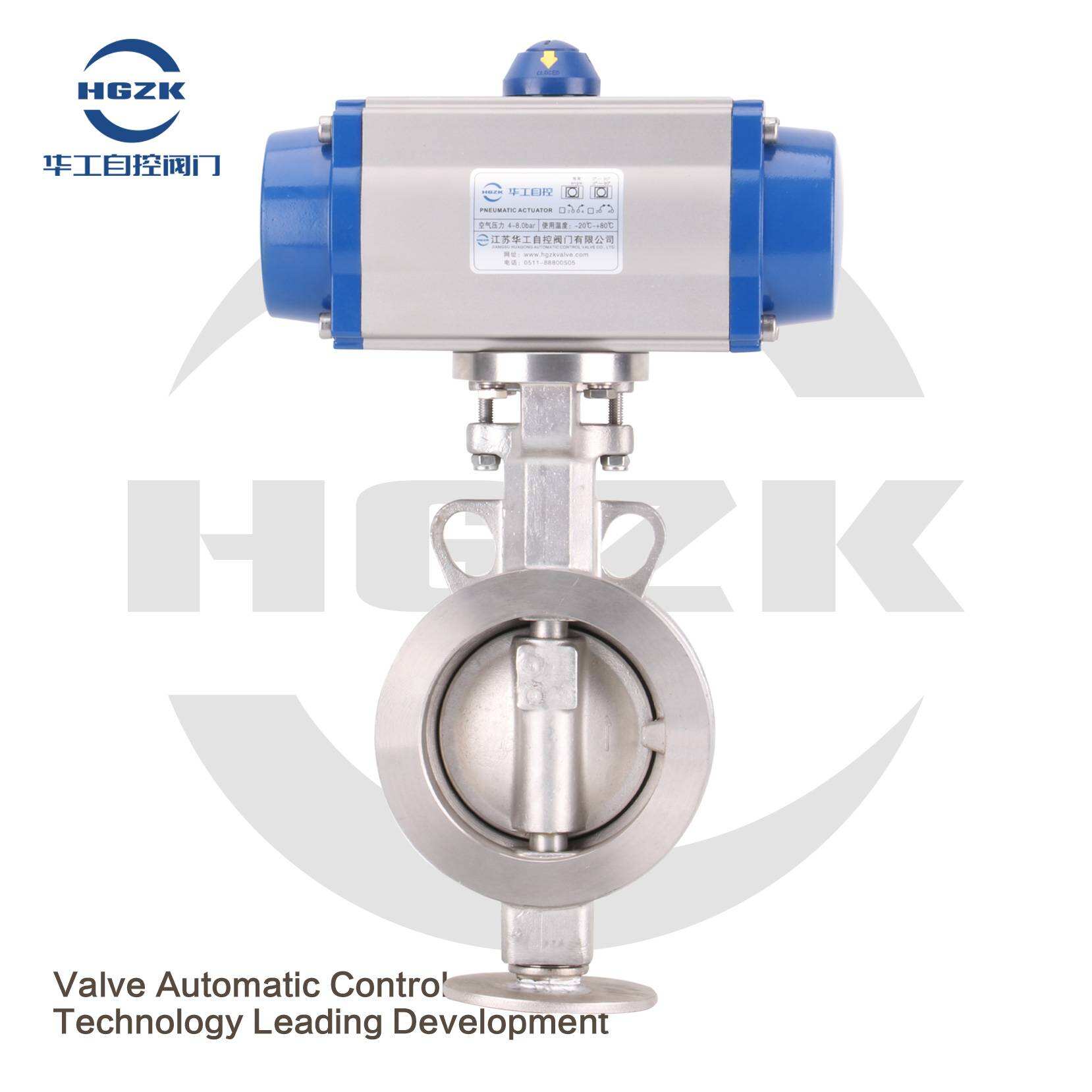 PDV-3PPH Pneumatic Stainless Steel High Performance Butterfly Valve