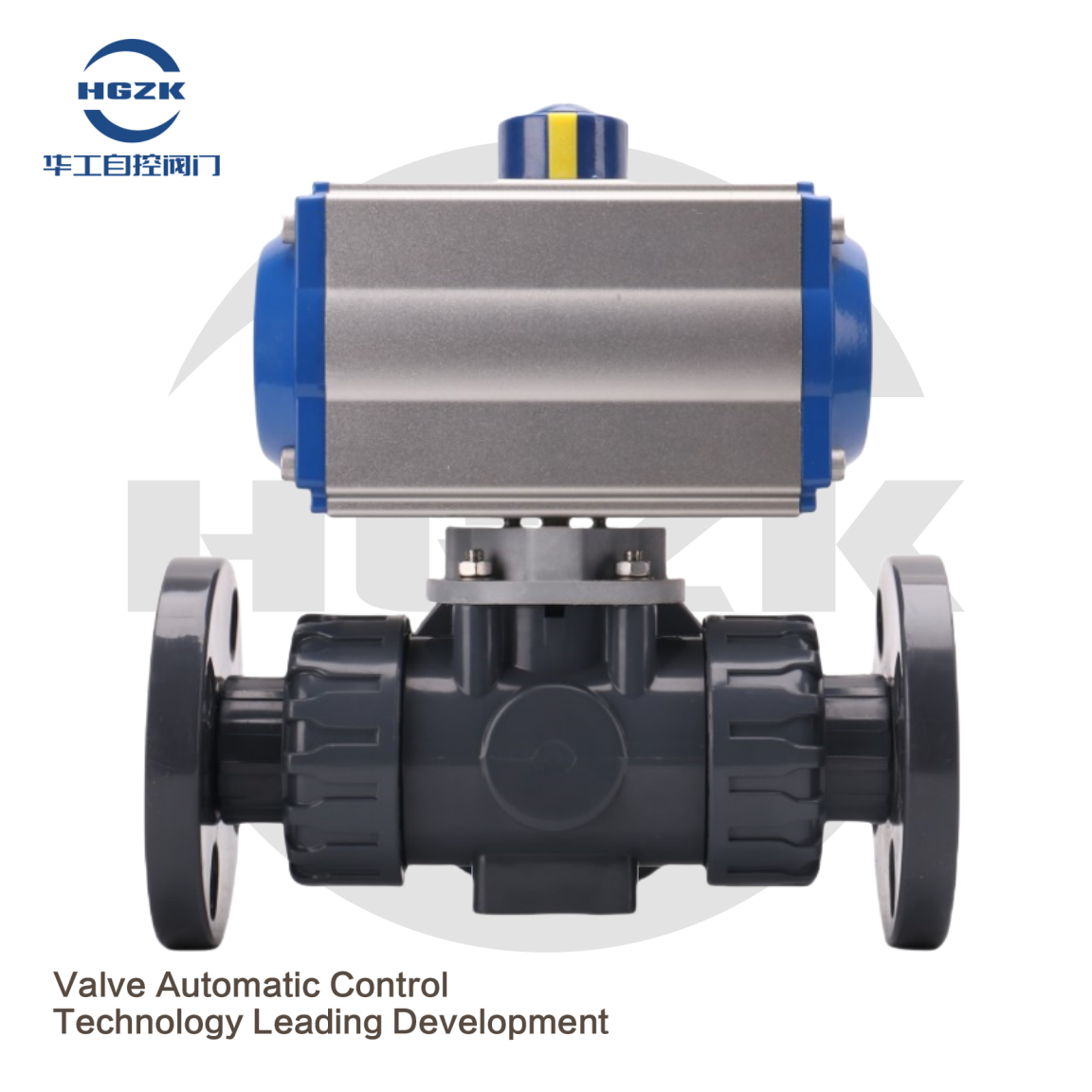 P3QV-2UUX Pneumatic Three-Way Flange Plastic Ball Valve