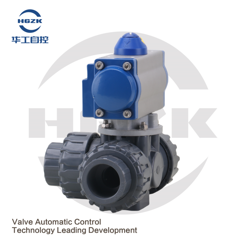 P3QV-8UUX Pneumatic Three-way Plastic Internal Thread Ball Valve