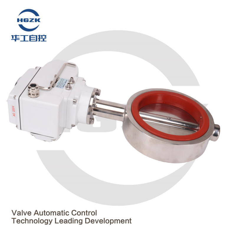 Electric Sanitary Silicone Wafer Butterfly Valve