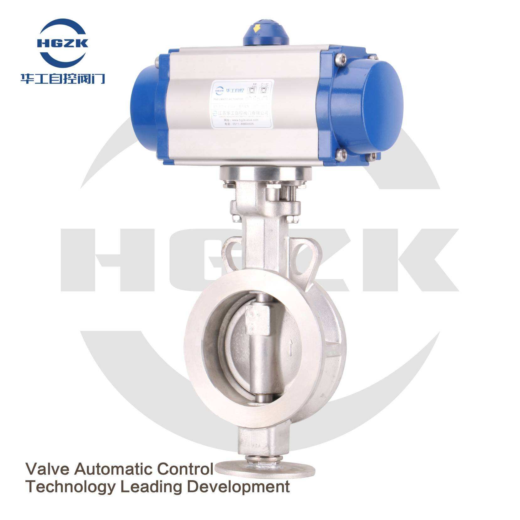 PDV-3PPH Pneumatic Stainless Steel High Performance Butterfly Valve