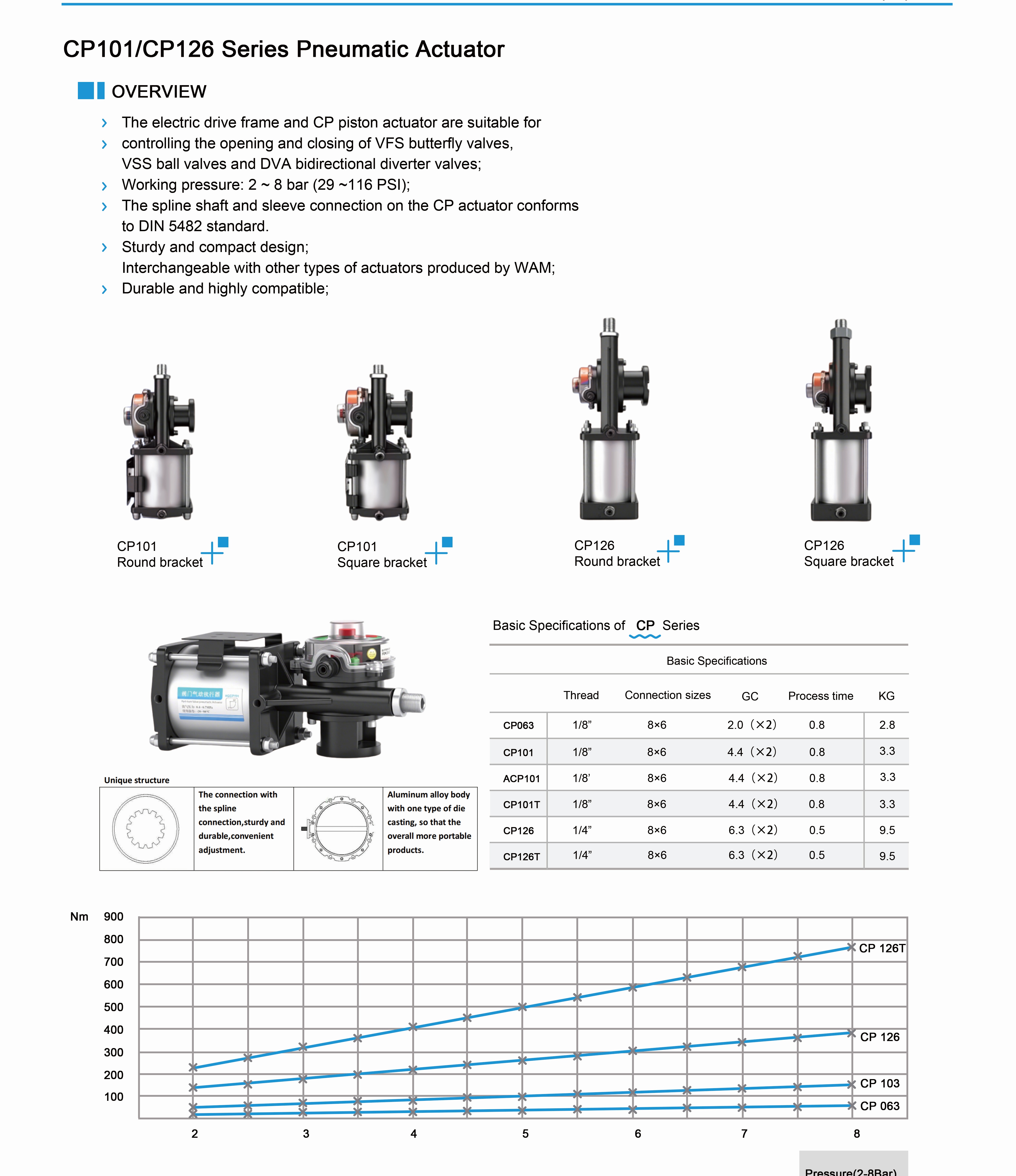 CP101/CP126 Pneumatic Actuator