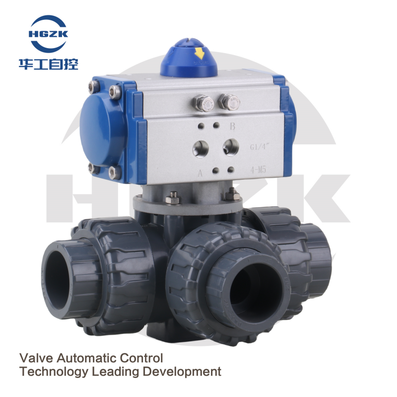 P3QV-8UUX Pneumatic Three-way Plastic Internal Thread Ball Valve