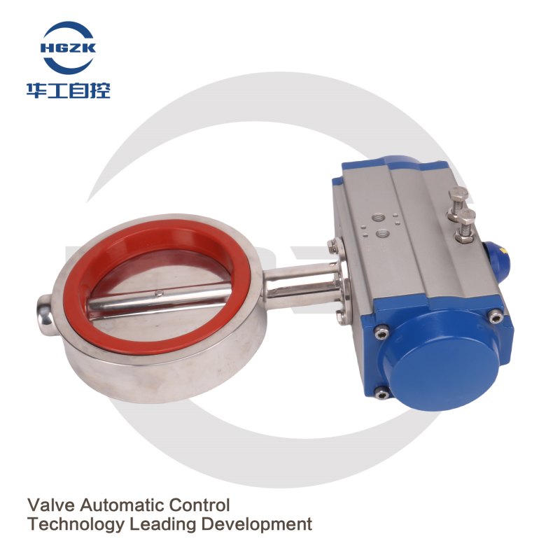 PDV-3PPFX Pneumatic Sanitary Silicone Wafer Butterfly Valve