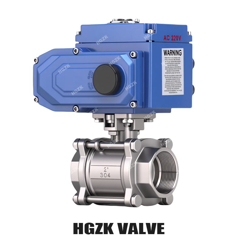 EQV-6PPF Electric 3PC Ball Valve