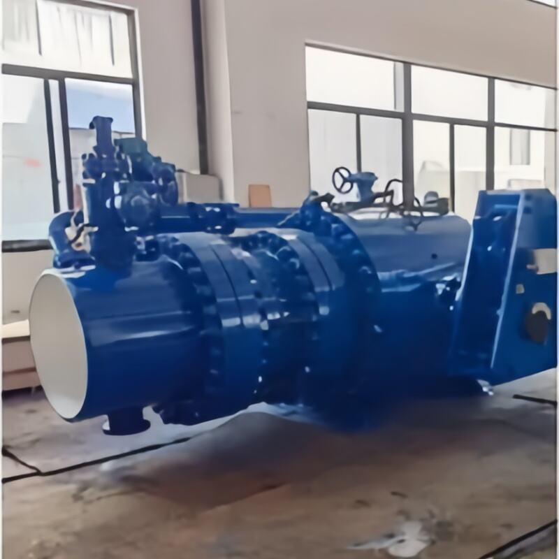 Water turbine inlet heavy hammer hydraulic control ball valve