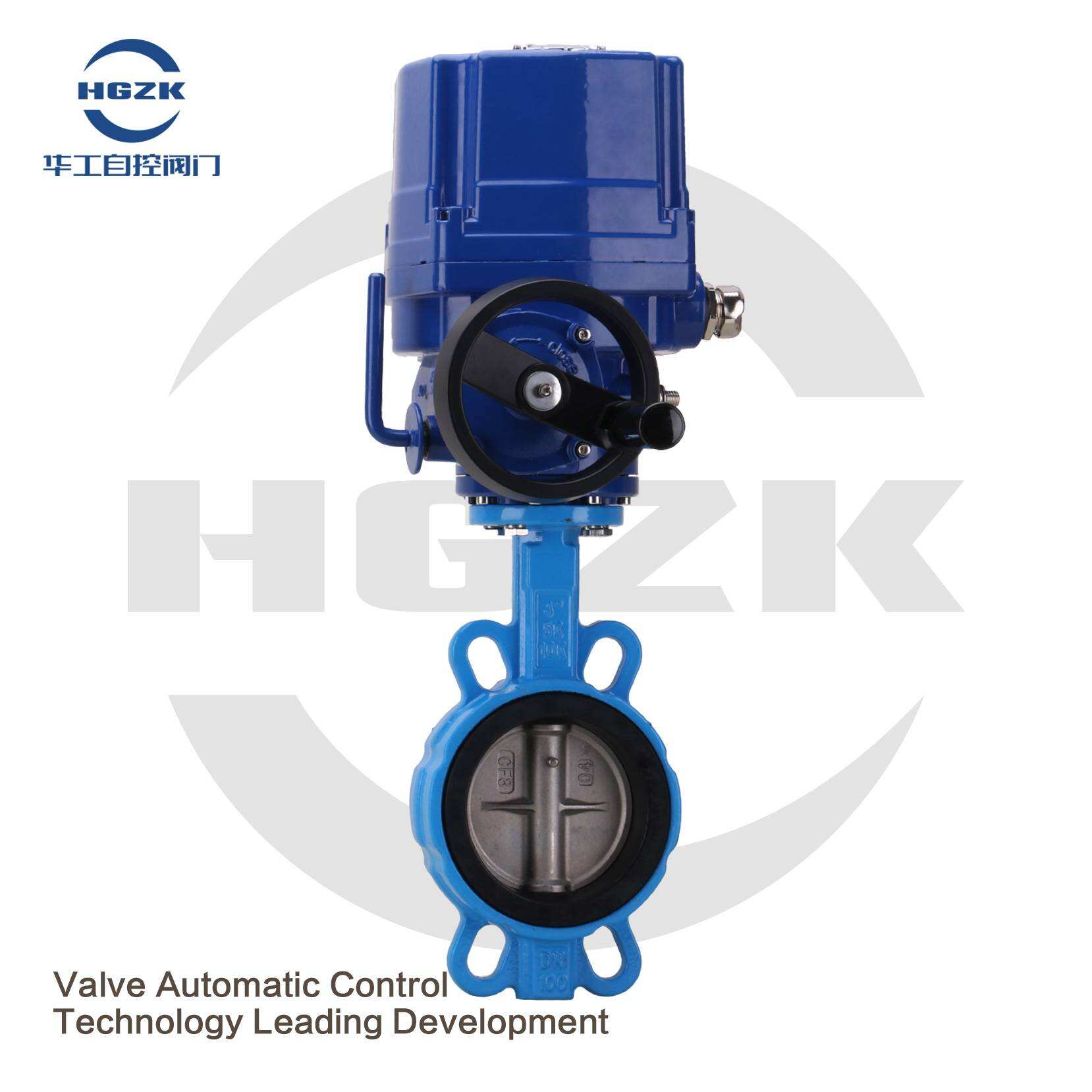 QT Electric Explosion-proof Handwheel Stainless Steel Plate Wafer Butterfly Valve