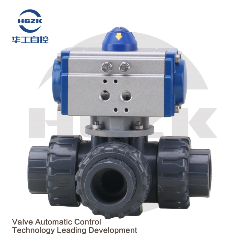 P3QV-8UUX Pneumatic Three-way Plastic Internal Thread Ball Valve