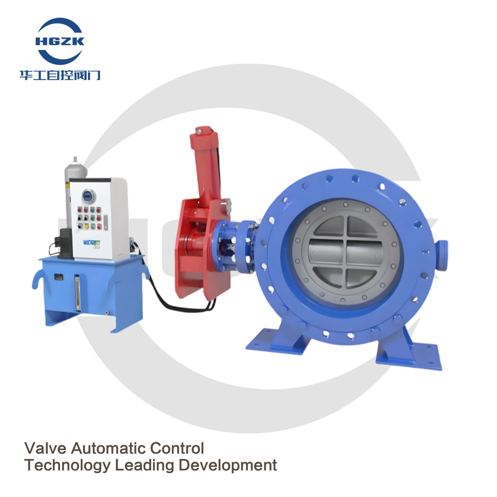 Three eccentric hard sealed flange butterfly valve for hydraulic control of water turbine inlet
