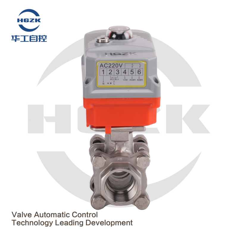 EQV-6PPF Micro Electric Threaded Ball Valve