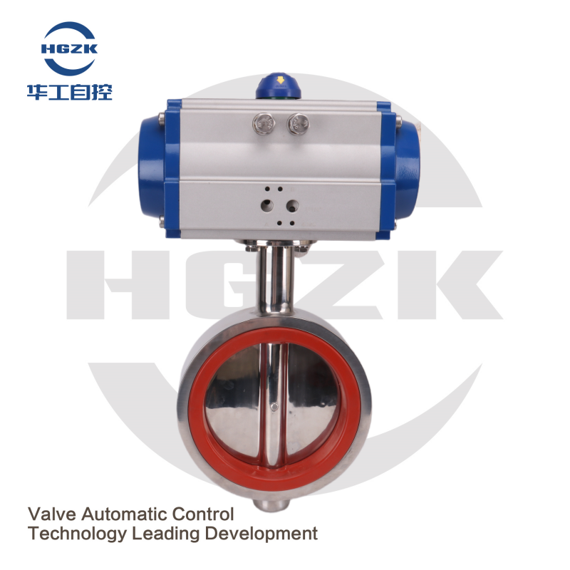 PDV-3PPFX Pneumatic Sanitary Silicone Wafer Butterfly Valve