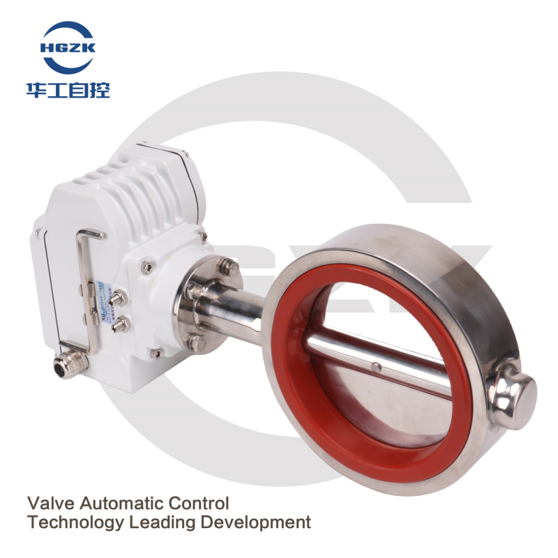 Electric Sanitary Silicone Wafer Butterfly Valve