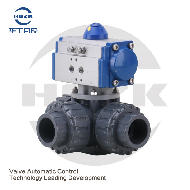 P3QV-8UUX Pneumatic Three-way Plastic Internal Thread Ball Valve