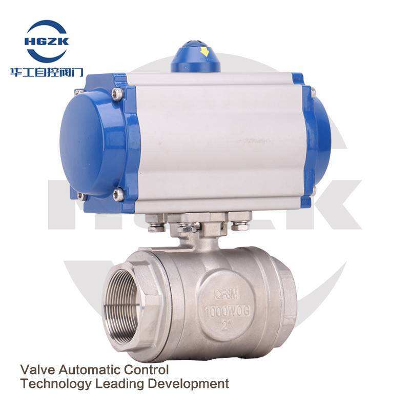 P3QV-1PPF Pneumatic Threaded Three-way Ball Valve