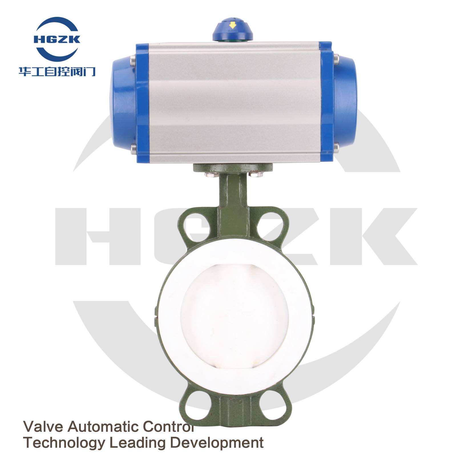 PDV-3QFF Pneumatic Fluorine Lined Butterfly Valve