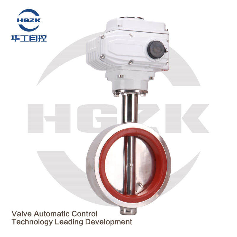Electric Sanitary Silicone Wafer Butterfly Valve