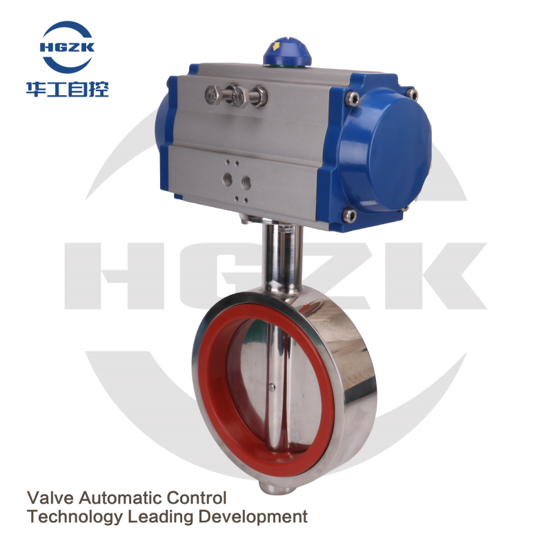 PDV-3PPFX Pneumatic Sanitary Silicone Wafer Butterfly Valve