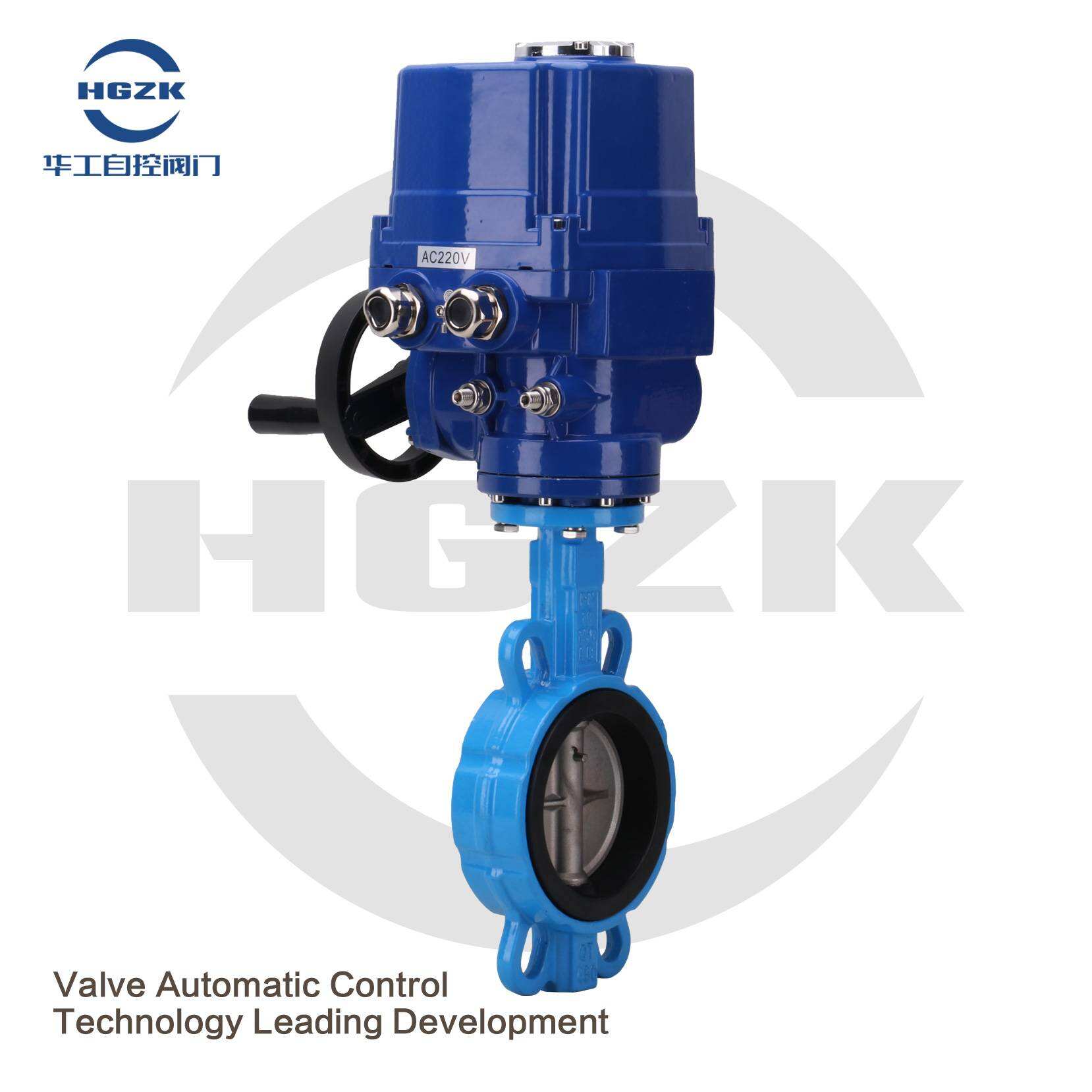 QT Electric Explosion-proof Handwheel Stainless Steel Plate Wafer Butterfly Valve