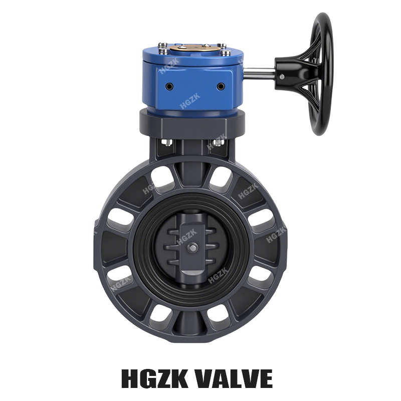 UPVC Turbine Plastic Butterfly Valve