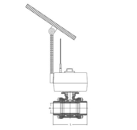 Solar Electric 3-Piece Stainless Steel Ball Valve
