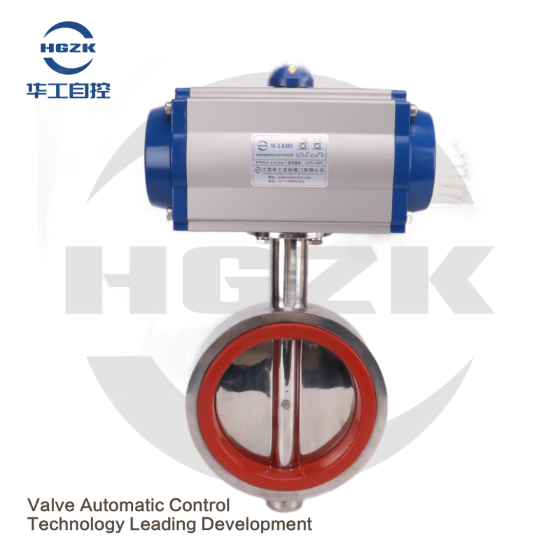 PDV-3PPFX Pneumatic Sanitary Silicone Wafer Butterfly Valve