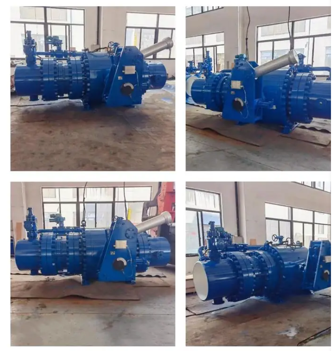 Water turbine inlet heavy hammer hydraulic control ball valve
