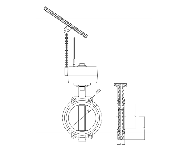 Solar Electric WCB Butterfly Valve
